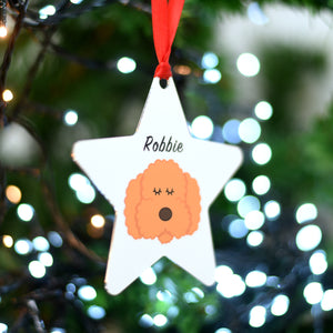 Cockapoo/Bichon Frise/Labradoodle Personalised Dog Christmas Decoration