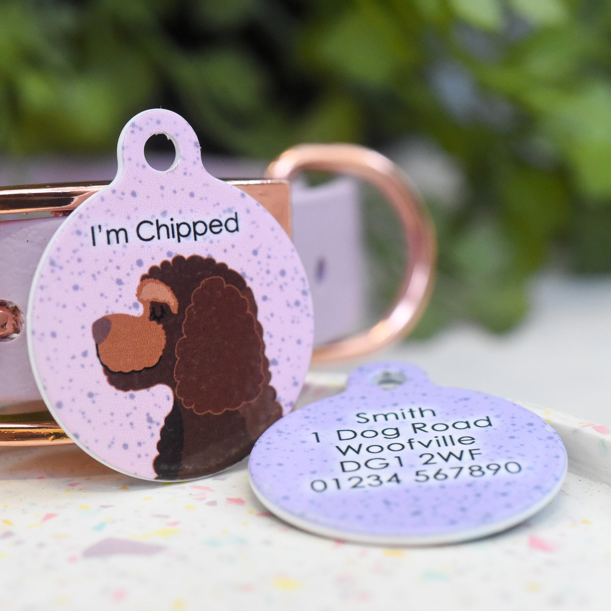 Cockapoo Personalised Dog Tag - Speckled