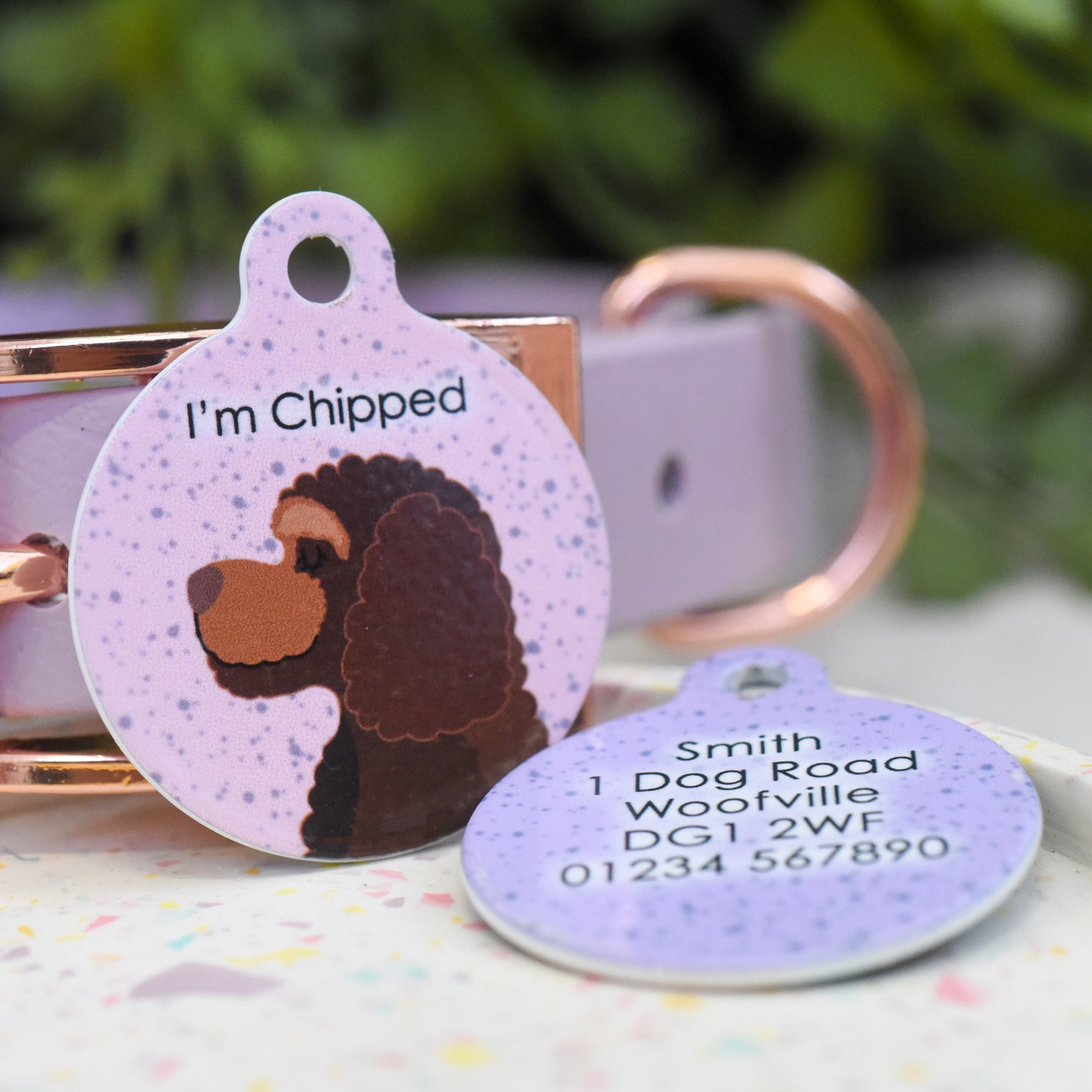 Cockapoo Personalised Dog Tag - Speckled