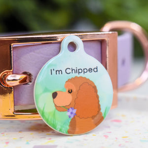 Cockapoo Personalised Dog Tag - Spring Meadow