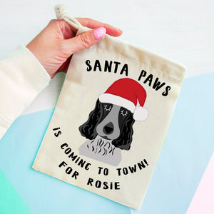 Cocker Spaniel Christmas Treat Present Bag  - Hoobynoo - Personalised Pet Tags and Gifts