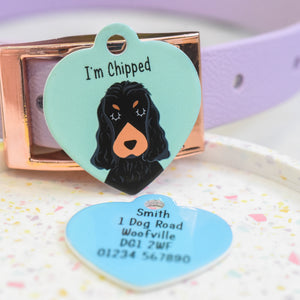 Cocker Spaniel Personalised Dog Tag - HEART