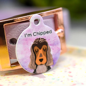 Cocker Spaniel Personalised Dog Tag - Ink Paper