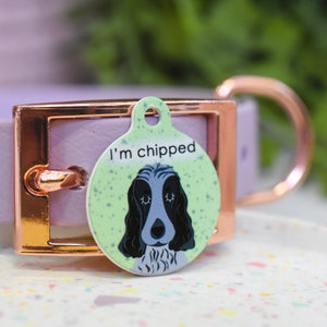 Cocker Spaniel Personalised Dog Tag - Speckled