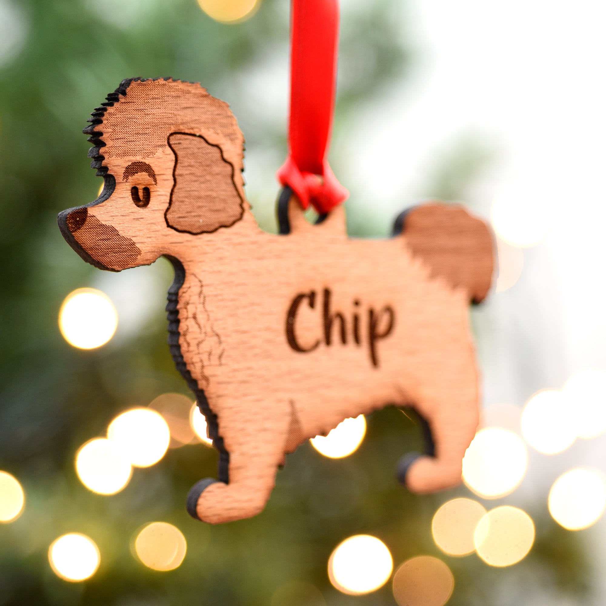 Coton Du Tulear Personalised Wooden Christmas Decoration
