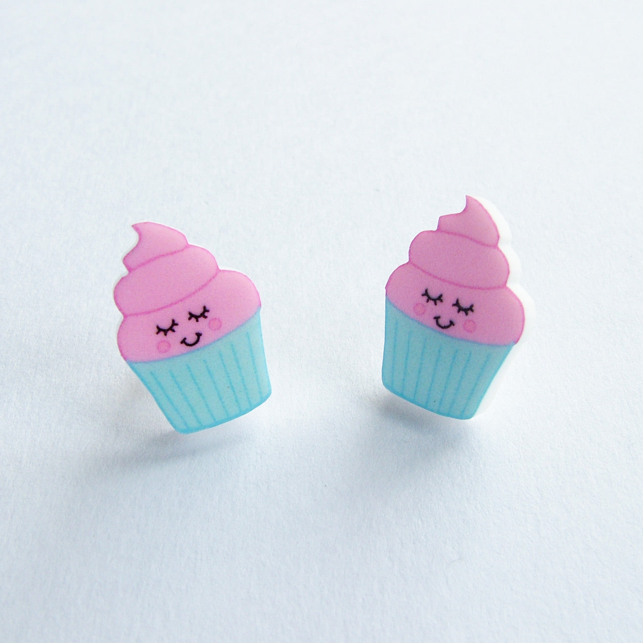 Cute Cupcake Acrylic Stud Earrings