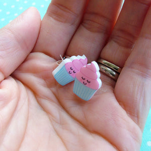 Cute Cupcake Acrylic Stud Earrings