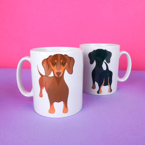 Dachshund Butt Mug - Funny Dog Mug  - Hoobynoo - Personalised Pet Tags and Gifts