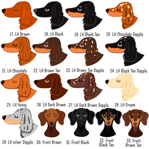 Personalised Dachshund Dog Tag - Watercolour