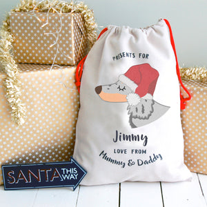Dachshund Dog Treat / Christmas Sack  - Hoobynoo - Personalised Pet Tags and Gifts