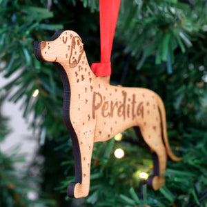 Dog Christmas Decoration - Dalmatian - Solid Wood