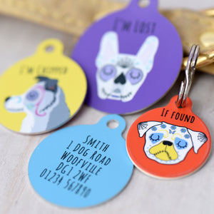 Dog Tag Personalised - Day of the Dead