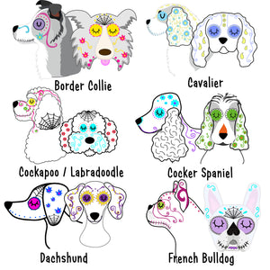 Day of the Dead Dog Treat Bag Personalised  - Hoobynoo - Personalised Pet Tags and Gifts