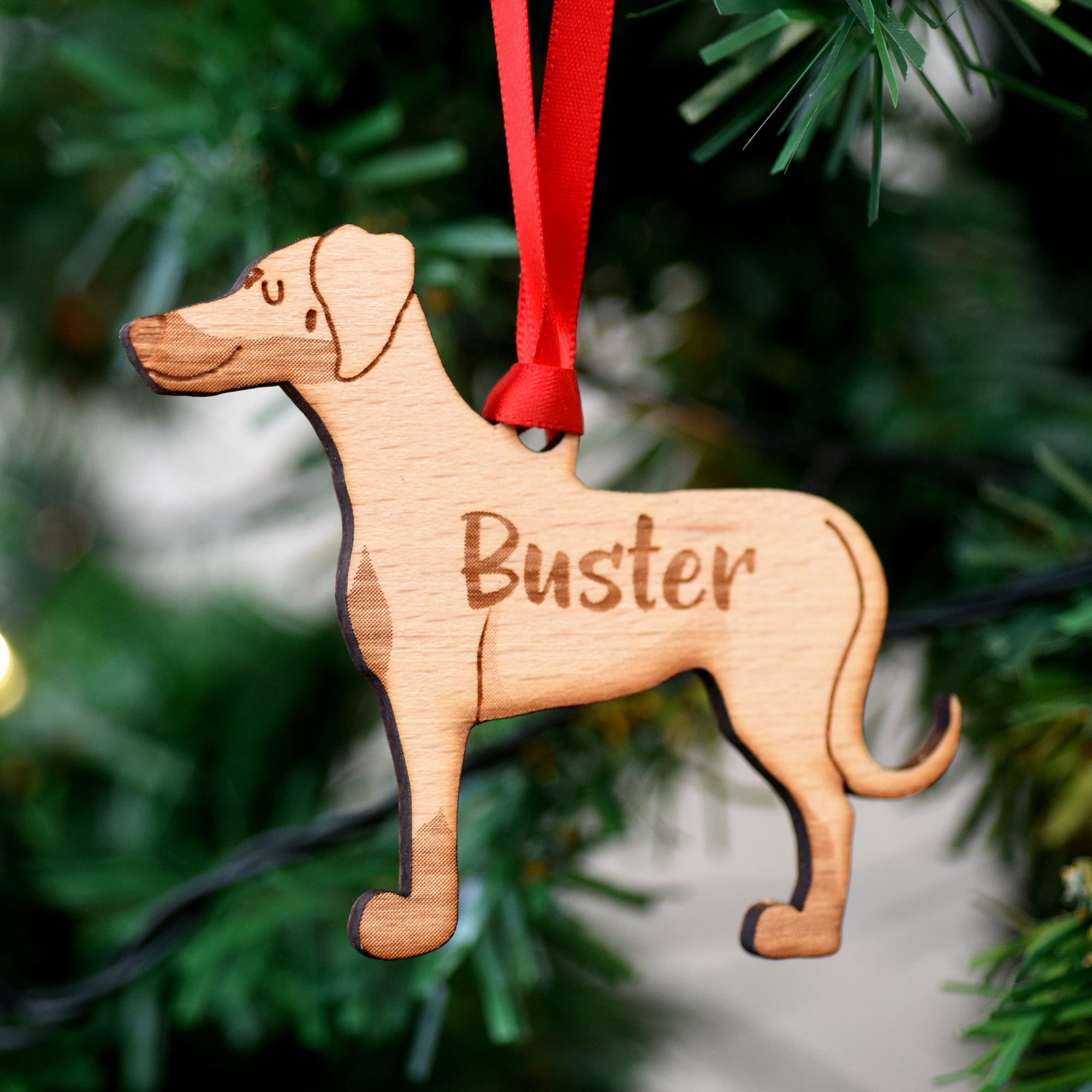 Dog Christmas Decoration - Doberman - Solid Wood
