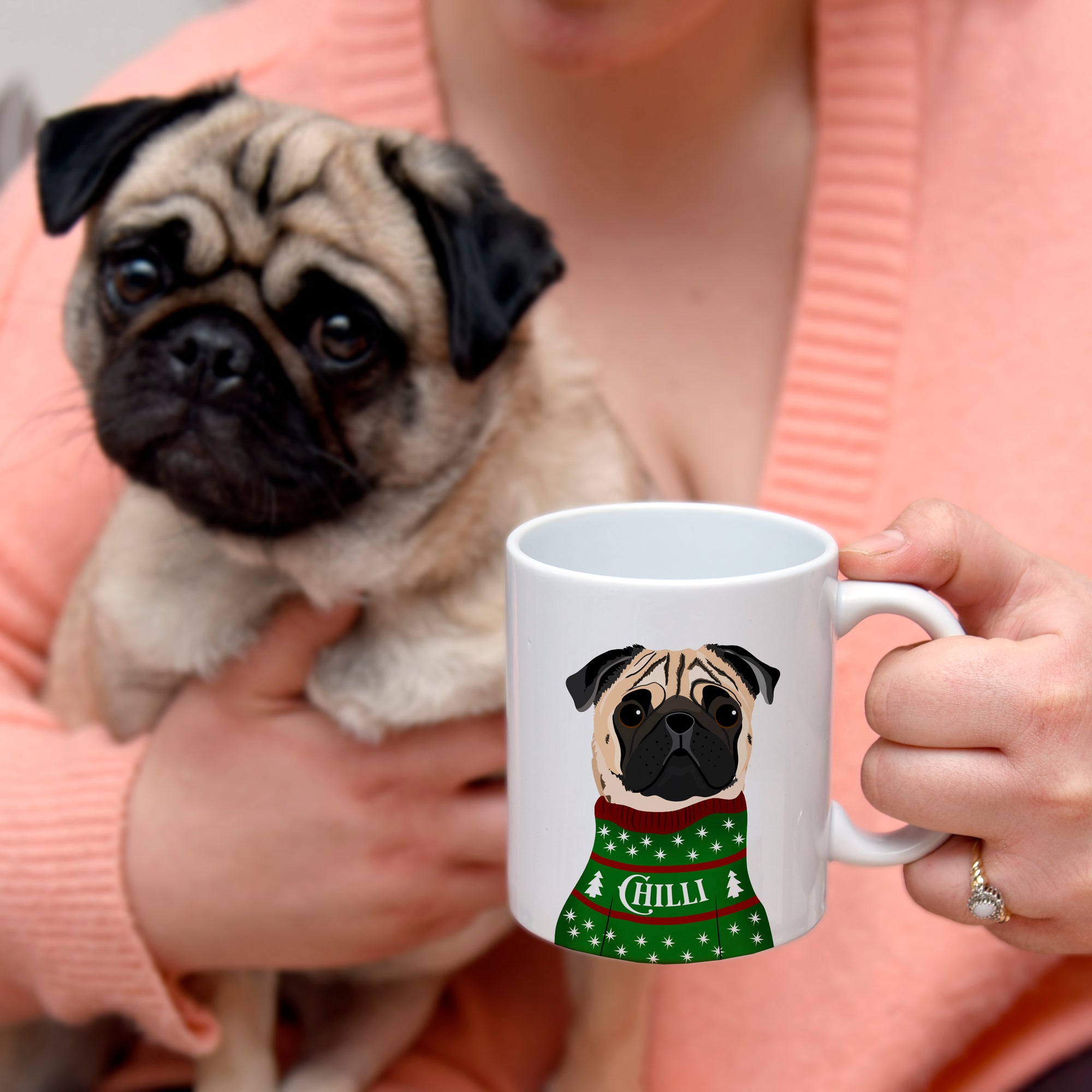 Dog Christmas Jumper Personalised Mug