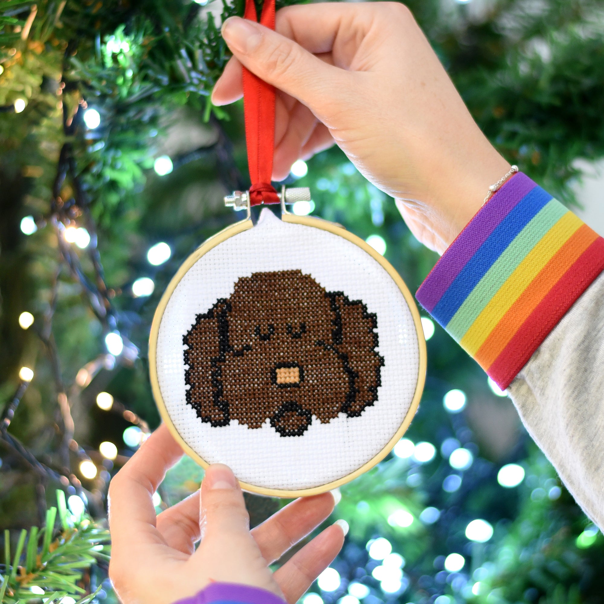 Dog Breed Mini Cross Stitch Kit Christmas Decoration