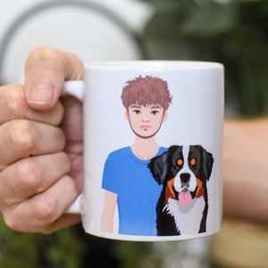 Personalised Me and My Dog Illustrated Mug - Dog Dad