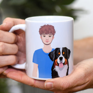 Personalised Me and My Dog Illustrated Mug - Dog Dad