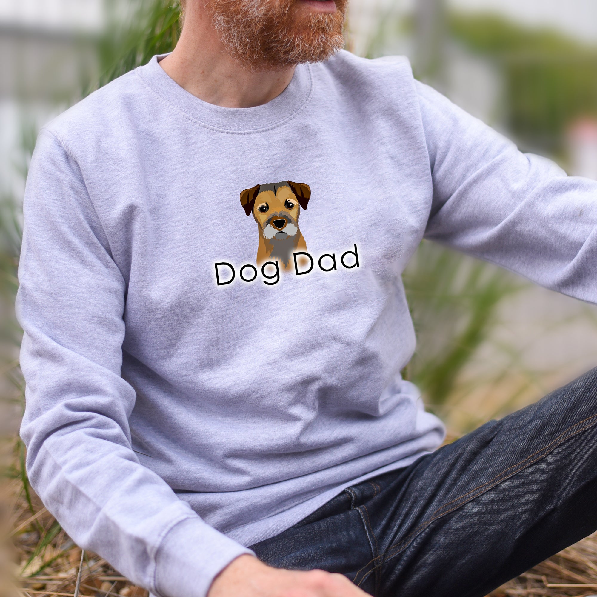 Personalised Dog Dad Illustrated Sweater