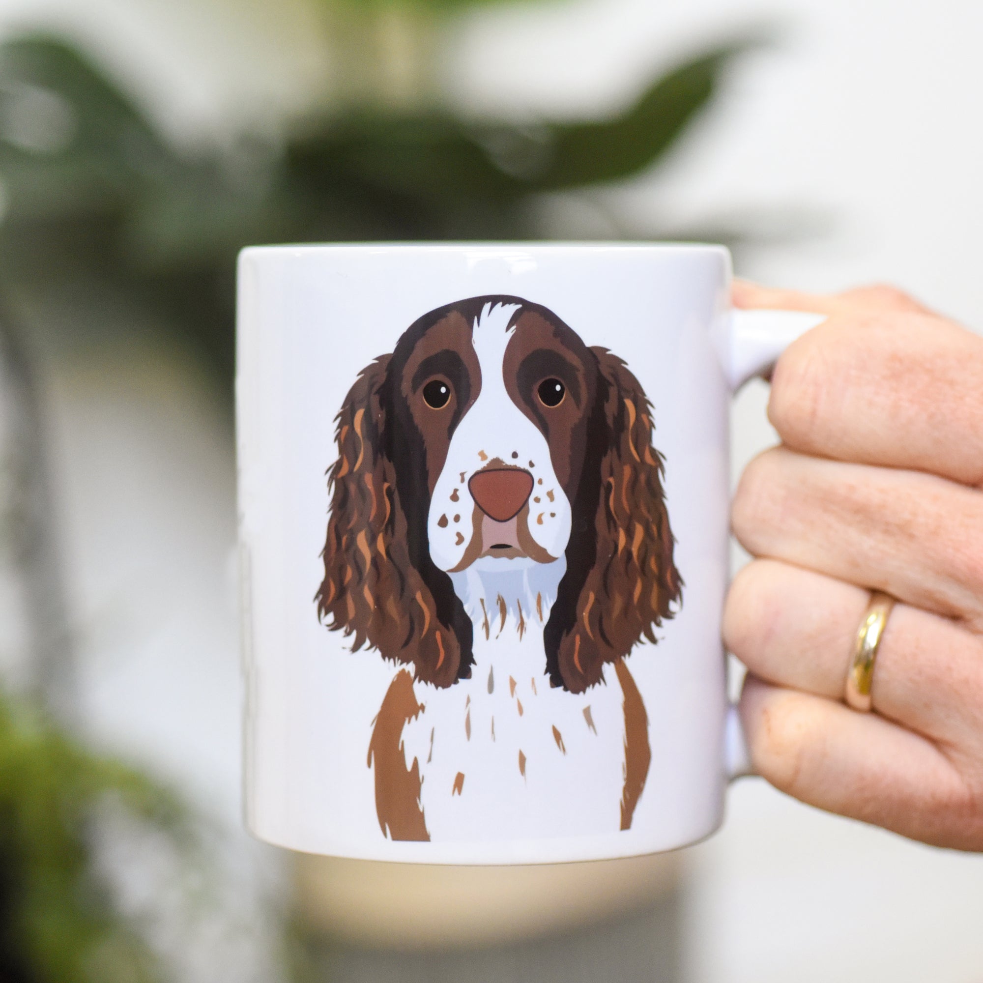 I work hard for my dog - Illustrated Mug
