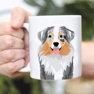 I work hard for my dog - Illustrated Mug