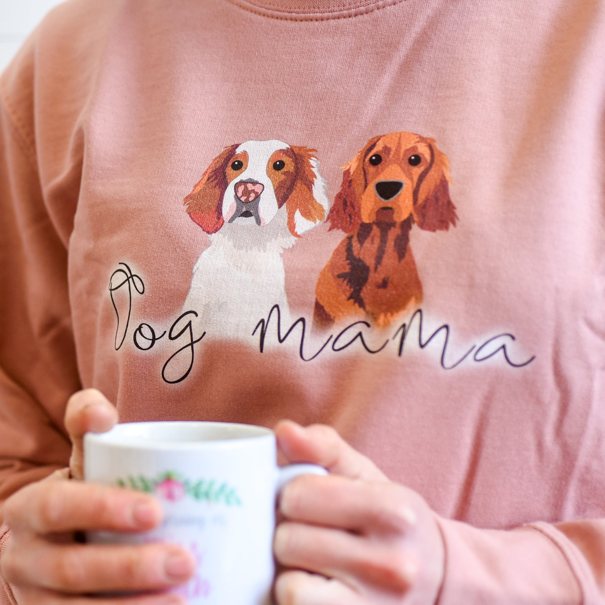 Personalised Dog Mama Illustrated Sweater
