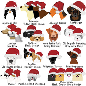 Santa Dog Christmas Decoration Personalised  - Hoobynoo - Personalised Pet Tags and Gifts