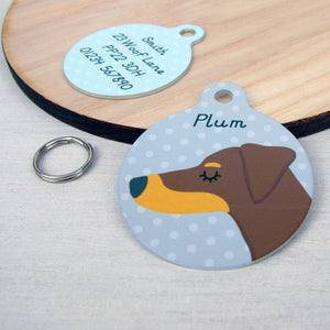 Doberman Personalised Dog Name ID Tag  - Hoobynoo - Personalised Pet Tags and Gifts