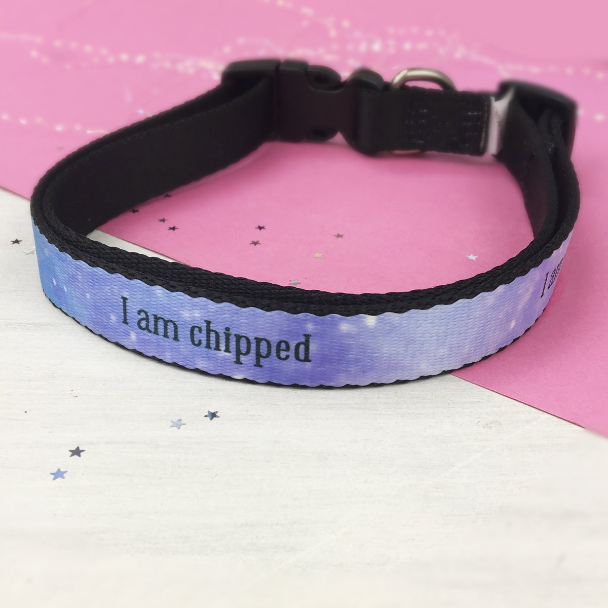 Personalised Unique Galaxy Dog Name Collar  - Hoobynoo - Personalised Pet Tags and Gifts