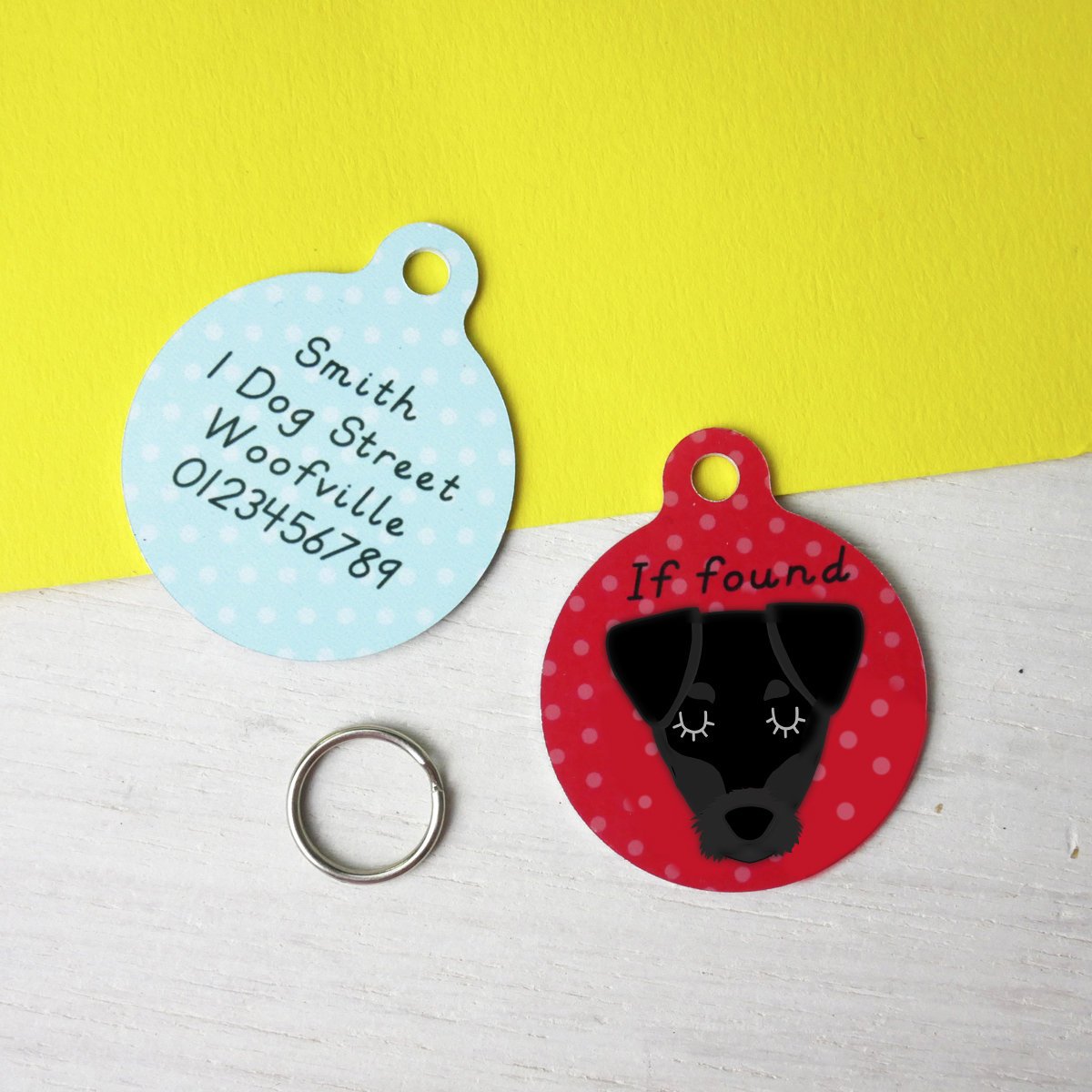 Patterdale Terrier Personalised Dog ID Tag  - Hoobynoo - Personalised Pet Tags and Gifts