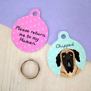 English Mastiff Dog ID Tag  - Hoobynoo - Personalised Pet Tags and Gifts