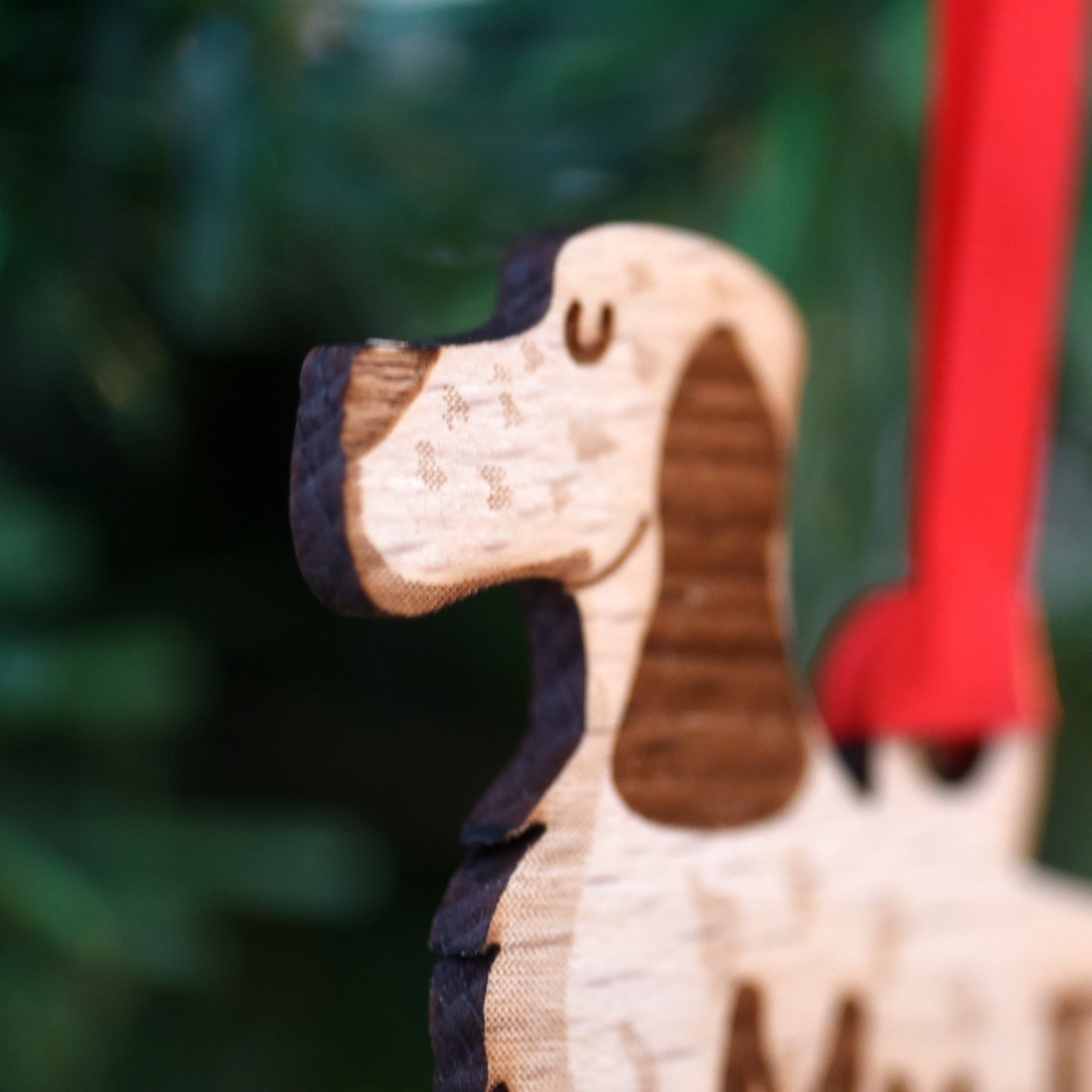 Dog Christmas Decoration - English Setter - Solid Wood