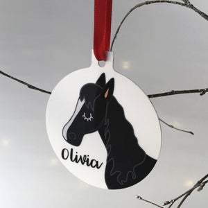 Personalised Horse Christmas Decoration  - Hoobynoo - Personalised Pet Tags and Gifts