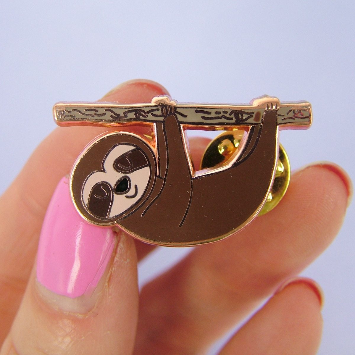 Sloth Enamel Pin  - Hoobynoo - Personalised Pet Tags and Gifts
