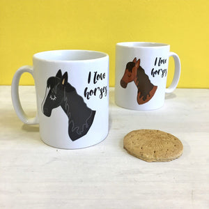 I love Horses Mug  - Hoobynoo - Personalised Pet Tags and Gifts