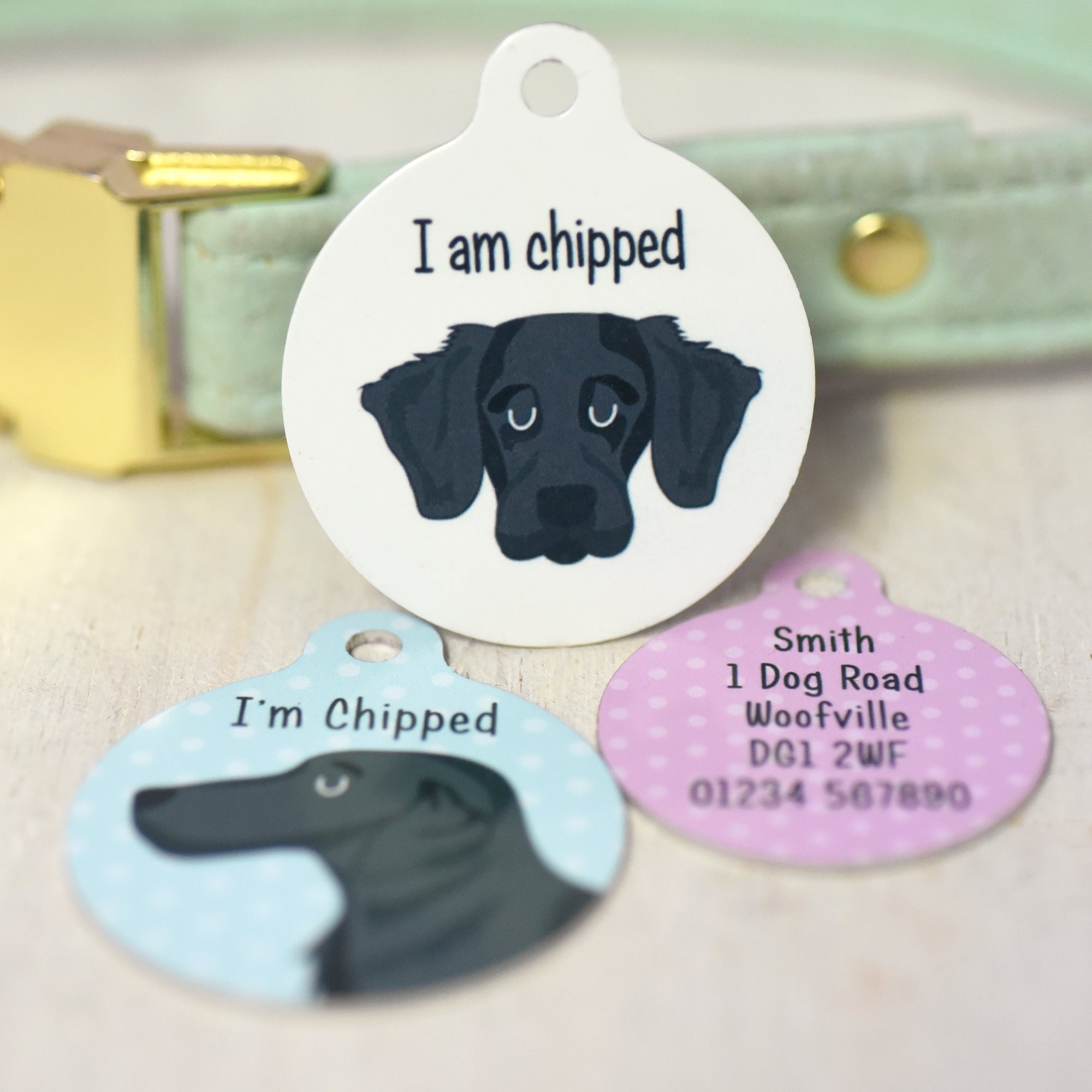 Flat Coated Retriever personalised Dog tag