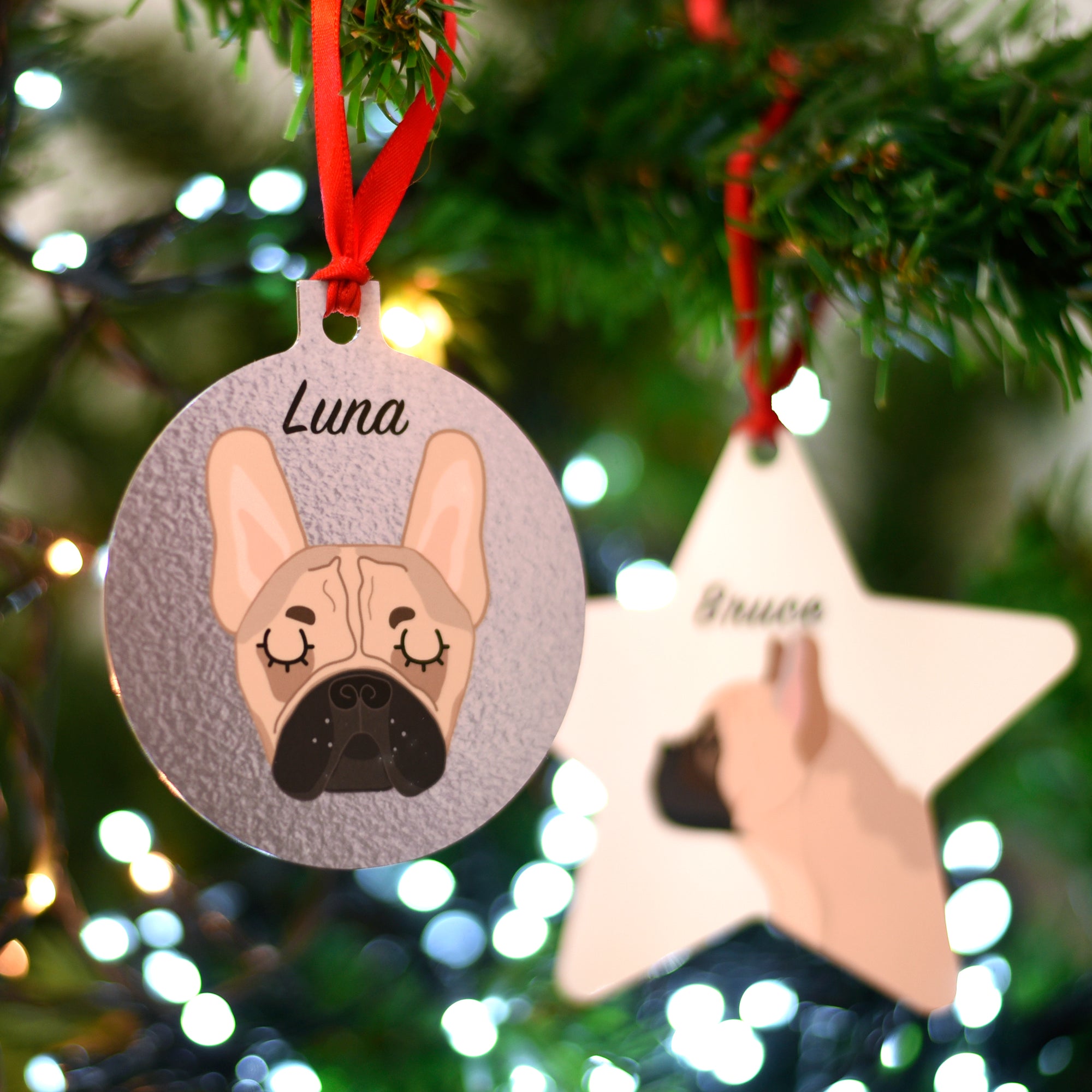 French Bulldog Personalised Dog Christmas Decoration