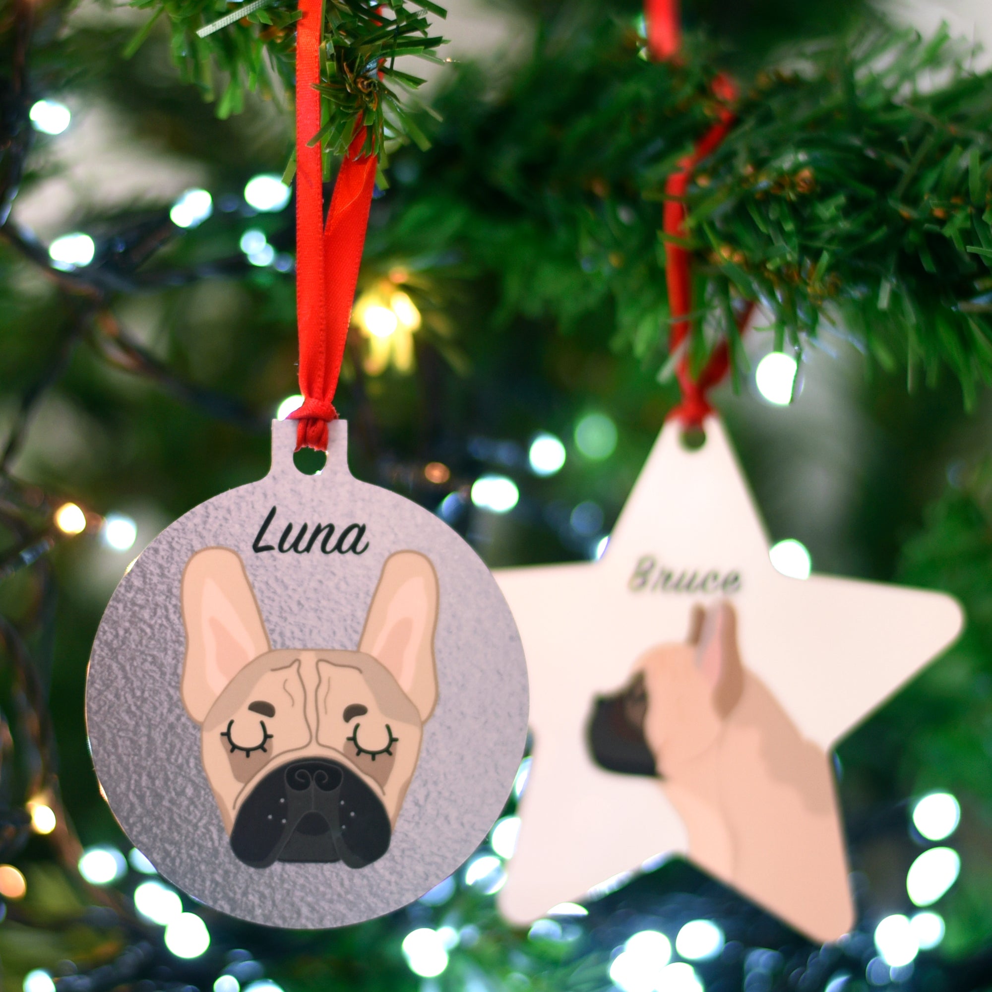 French Bulldog Personalised Dog Christmas Decoration