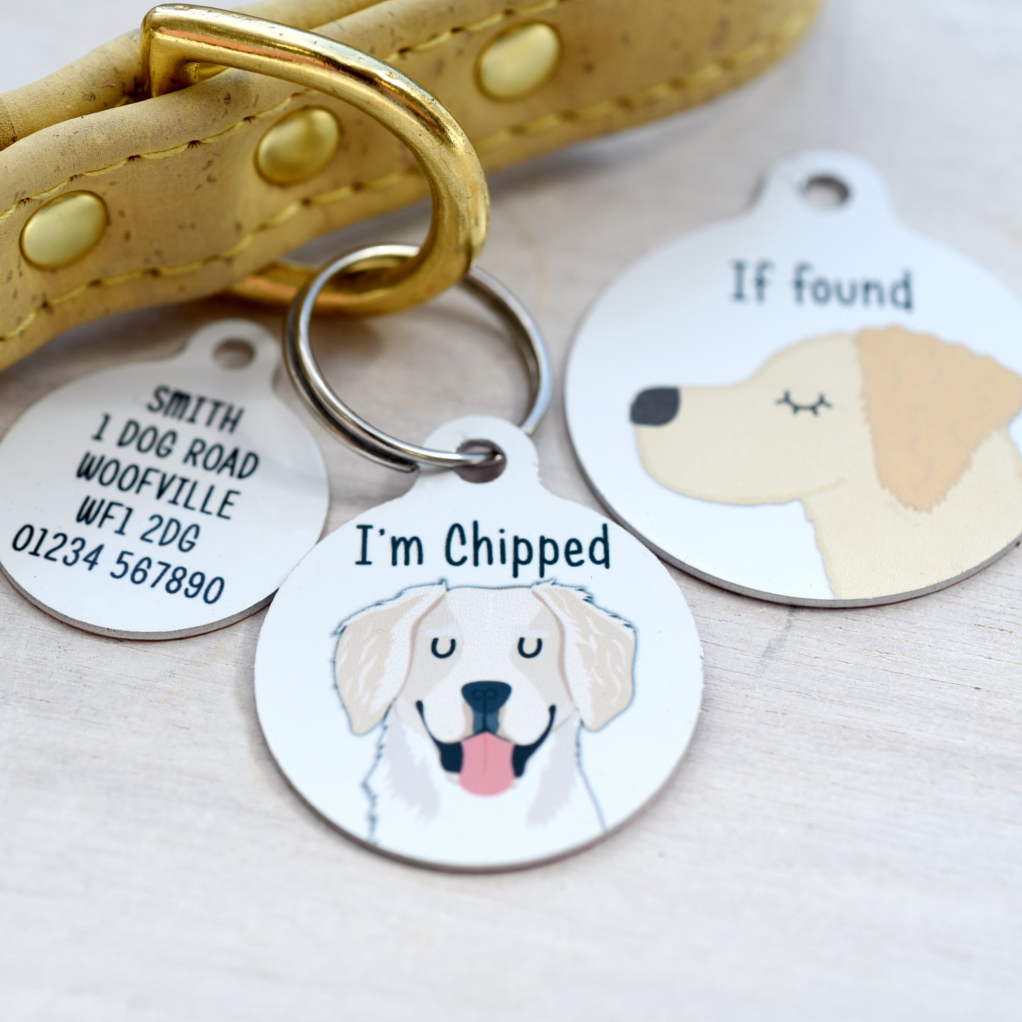 Golden Retriever Personalised Dog Tag