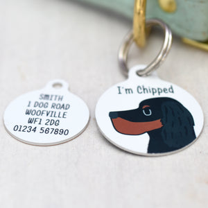 Gordon Setter Personalised Dog Tag