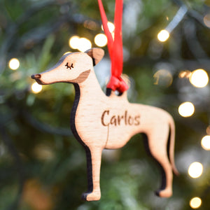 Personalised Dog Breed Wooden Christmas Tree Decoration