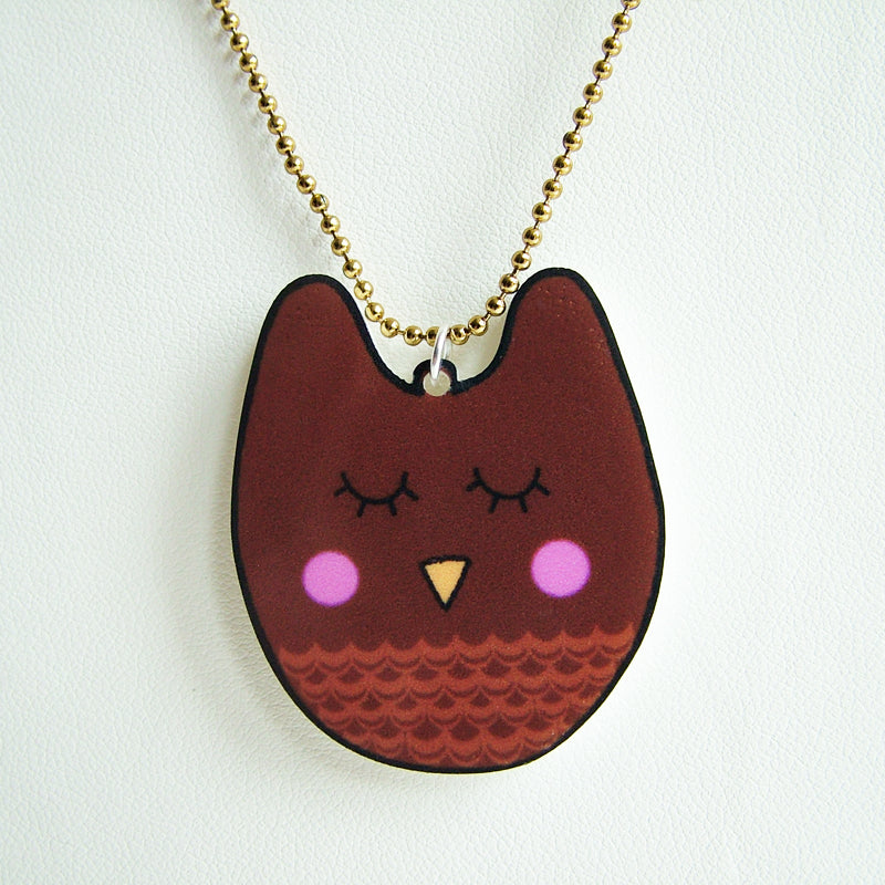 Owl Necklace (Mini 1" Size)