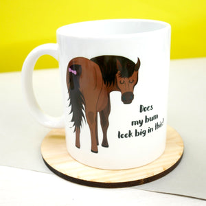 Cheeky Horse Bum Mug  - Hoobynoo - Personalised Pet Tags and Gifts