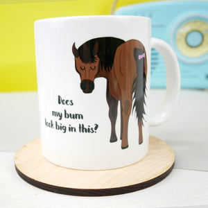 Cheeky Horse Bum Mug  - Hoobynoo - Personalised Pet Tags and Gifts