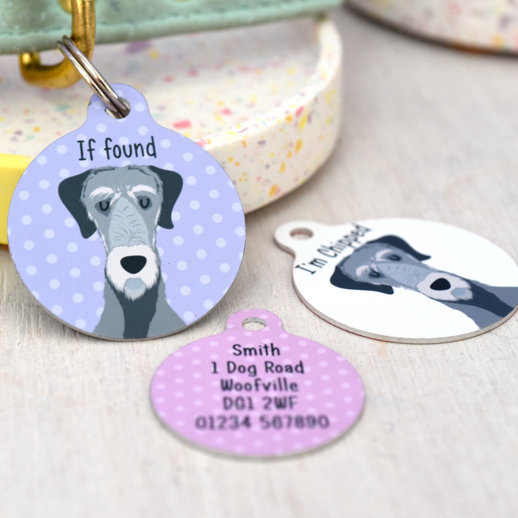 Irish Wolfhound Personalised Dog ID Tag