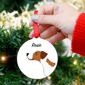 Jack Russell Personalised Dog Christmas Decoration