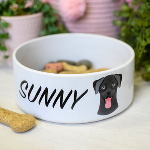 Labrador Personalised Ceramic Dog Bowl