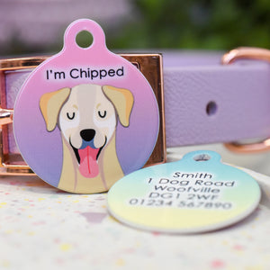 Personalised Labrador Dog Tag - Ombre
