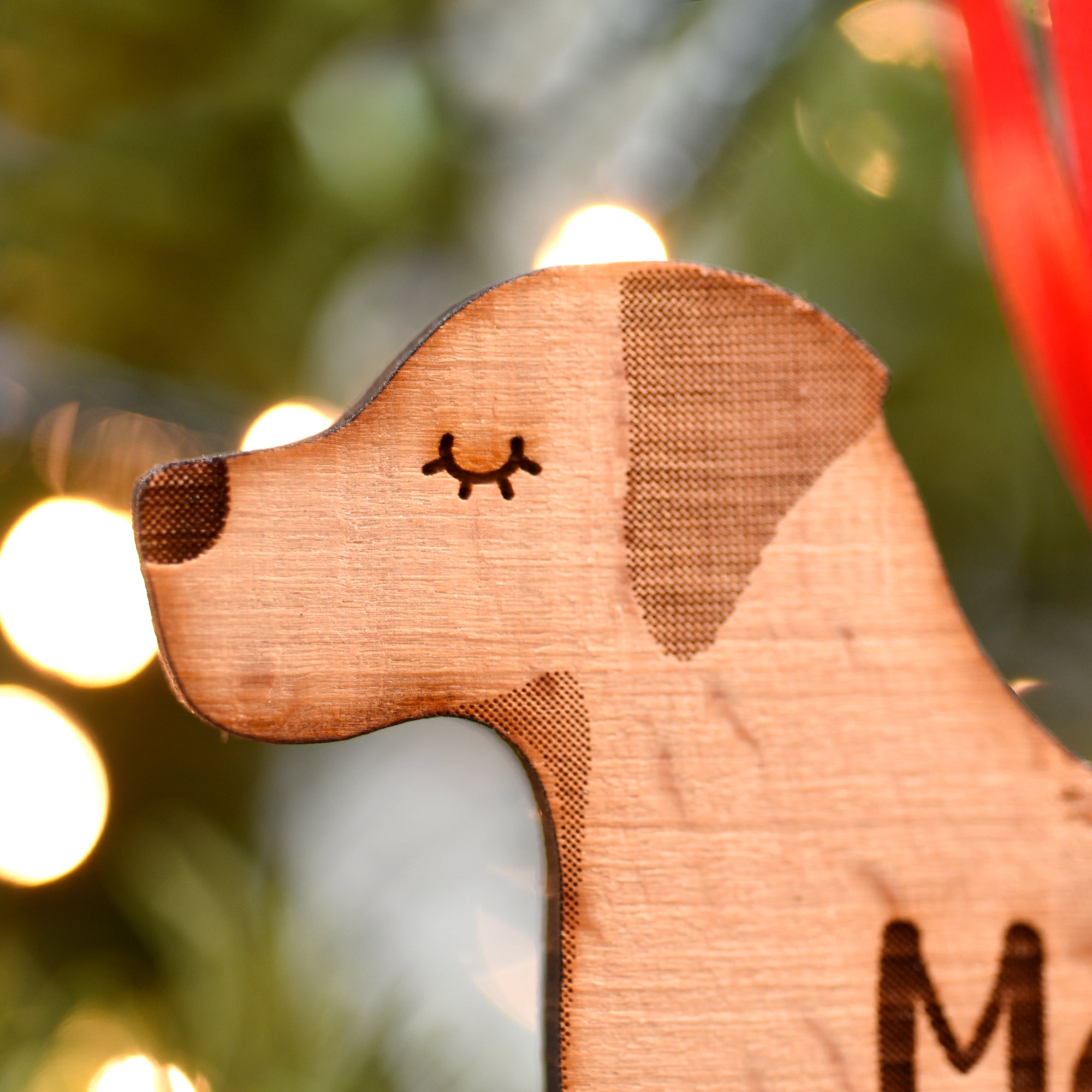 Dog Christmas Decoration - Labrador - Solid Wood