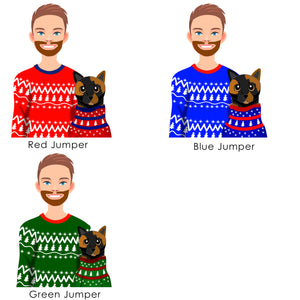 Personalised Cat Dad Christmas Jumper Decoration
